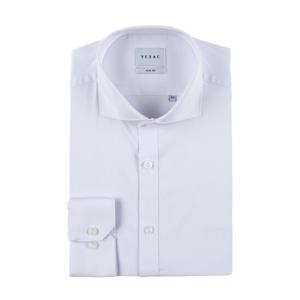 예작셔츠 25/SS긴팔 슬림핏 화이트 와이드카라 스판 셔츠YJESBS169WH