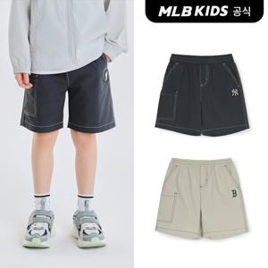 [MLB키즈 공식] 25SS 베이직 아웃도어 스티치 포인트 5부 팬츠 (2color) 7ASMB0553