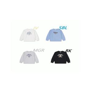 [폴햄 키즈]폴햄키즈 공용 폴키베어 더블니트 빅 그래픽 맨투맨 PKF1TR3010