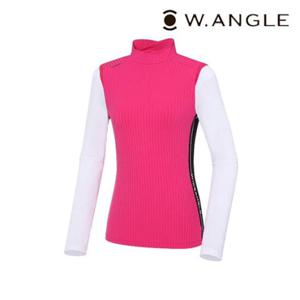 [와이드앵글]  WWM23214P8 CO W.ICE 소프트 골지 반넥 티셔츠 L (Hot Pink)