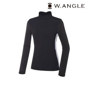 [와이드앵글] WWM23214Z1  CO W.ICE 소프트 골지 반넥 티셔츠 L (Black)