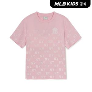 [MLB키즈 공식] 25SS 빈티지 모노그램 전판 티셔츠 NY (Ptn.Pink) 7ATSMV353-50PKP
