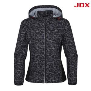 JDX 세이브존07 여성 패턴 후드 바람막이 X1WJV6104BK