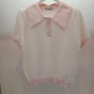 Latium HC06 깔끔하고 부드러운 펀칭 단가라 소이 카라 반팔 니트티 T2523sw10P