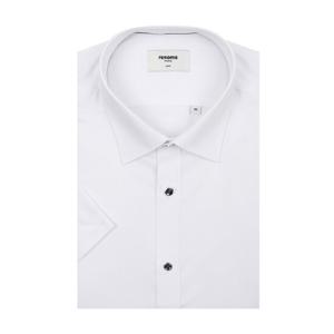 [레노마] 반소매셔츠 슬림핏 아이스쿨 사선도비 ROUSL1320화이트
