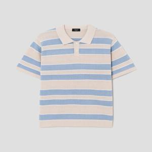 갤럭시라이프2025S/S[인기상품]블록 패턴 반팔 폴로 스웨터GC5351M05Q