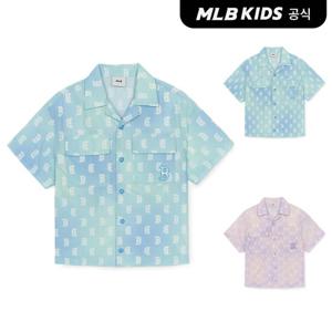 [MLB키즈 공식] 오로라 모노그램 우븐 반팔셔츠 (2color) 7AWSM0453