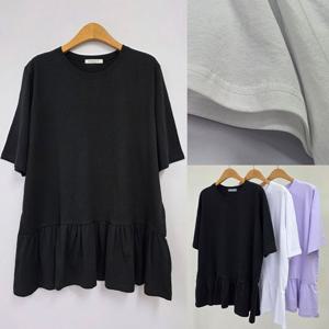 [아이우먼]위쉬몰 LY 두잇밑단레이스티셔츠(U418H505) 빅사이즈