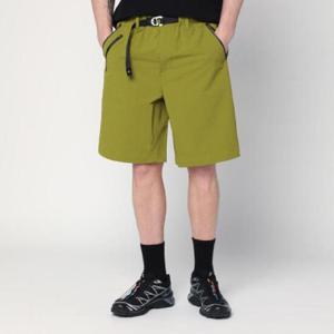 PURPLE MOUNTAIN OBSERVATORY Olive green Bermuda in mixed nylon PMO3041NY/Q_PMO-OL