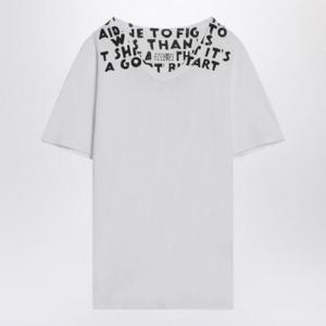 MM6 MAISON MARGIELA White AIDS cotton T-shirt SH2GC0022M20115/Q_MM6-100