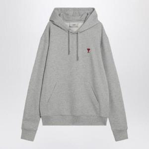 AMI PARIS Ami De Coeur grey hoodie BFUSW235D730/Q_AMI-0951