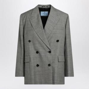 PRADA Double-breasted grey jacket in wool P541POOO16VE/Q_PRADA-F0480