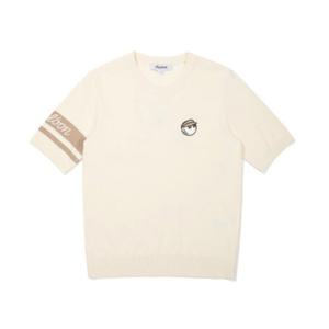 말본골프반팔티 KQJ M5222PKT32CRM 라운드넥 니트 반팔 CREAM (WOMAN)