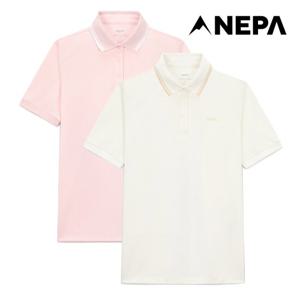 네파 여성 러프 스트라이프 카라 반팔 폴로티셔츠 7L45266