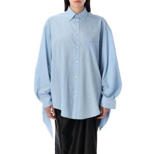 발렌시아가 반팔 티셔츠 830990TSO25 3965 SKY BLUE WHITE