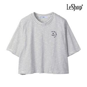 르샵  마린 크롭 단가라 티셔츠 (BP5TS025A)