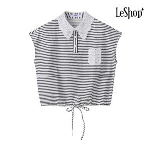르샵  레이스 카라 스트링 블라우스 (BP5BL021A)