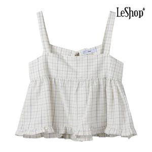 르샵  체크 프릴 나시 블라우스 (BP5BL020A)