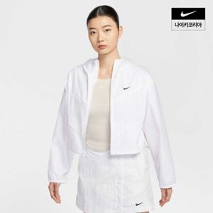 [TAG가99,000원] [나이키] 스포츠웨어 윈드러너 여성 루즈 우븐 후드 재킷 HJ1183-100