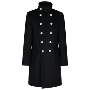 Balmain 더블 브레스티드 롱 코트 DH1UC005WB72 0PA TP934872877