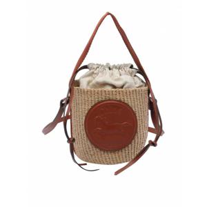 [CHLOE] 여성 버킷 가방 스몰 Horse Medal 라피아 백 C25SS592O8227S Brown /8