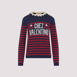 발렌티노 가라바니 풀오버 7B3KC67D9KE BP3 PROVENCE BLUE PARIS