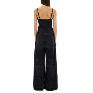 DIESEL JUMPSUIT WITH DENIM STRAPS A14068_007Z902