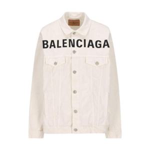 Balenciaga 로고 프린트 버튼업 재킷 823408TRWA3 9000 TP934709986