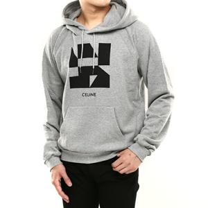 셀린느 남성 로고 프린팅 후드 티셔츠 2Y0056100G