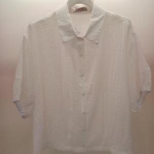 Latium HC06 팔뚝품편한 루즈핏 이너프 tencel 카라 반팔 남방형 벌룬 셔츠블라우스 T2523bl28I