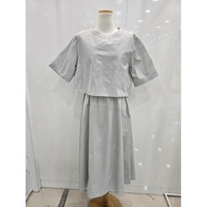 [밸리걸]투웨이 바스락 반팔 롱 원피스 (820330)