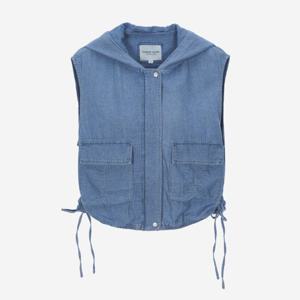 [써스데이아일랜드]후드 집업 데님 베스트(T252MVT176W)