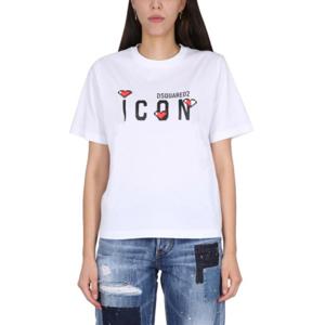 디스퀘어드2 반팔 티셔츠 S80GC0059 S23009100 WHITE