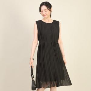 애비뉴투지 엄마옷 다이어리 쉬폰 플리츠 허리끈 여름 나시 롱 원피스 K05528