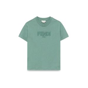 키즈 펜디 티셔츠 JUI174K 7AJF1QYE GREEN