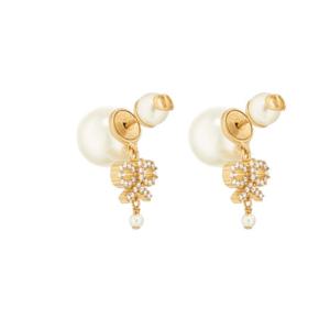 [관세포함] 디올 트라이벌 리본 이어링 귀걸이 E4051WOMCY D03S (골드/화이트) PD500