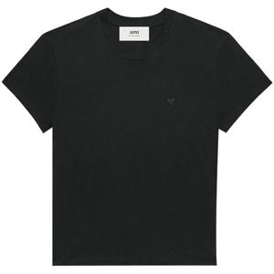23FW 아미 블랙 스몰 하트 라운드 반팔티 UTS003 724 블랙