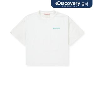 [디스커버리] 우먼스 백그래픽 크롭 반팔티셔츠 (CREAM) DWRS94043-CRS