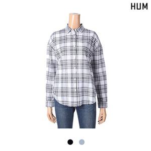 [HUM]여) 코튼린넨 체크셔츠(FHNECSL509M)