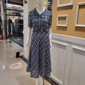 [BCBG] 비씨비지 여름24 오페라 체크 원피스 B4B4O612