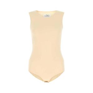 메종 마르지엘라 여성 아이보리 Stretch 비스코스 바디수트 SI0NA0001S23976 118
