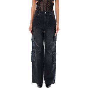 미스비헤이브 데님 카고 진 24A241W300 WASHED BLA