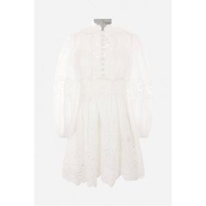 짐머만 화이트 자수 미니 원피스 0981DRS252 IVO