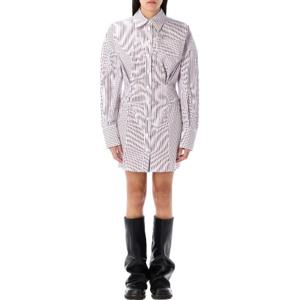아티코 스트라이프 코튼 포플린 미니 셔츠 원피스 25P250WCA003