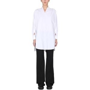 라프시몬스 브이넥 보우 칼라 코튼 셔츠 222W250 100000010