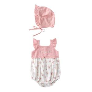 M밍크뮤D 25SS (PK)블루밍플라워SET니트바디슈트 보넷세트 (3531360404)