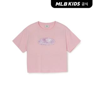 [MLB키즈 공식] 25SS 빈티지 모노그램 여아 크롭 티셔츠 NY (Mg.Pink) 7FTSMV153-50PKM