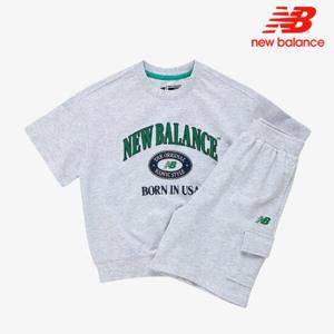 [뉴발란스]뉴발란스 키즈 헤리티지 스웻 반바지셋업 NK9YE2111U-