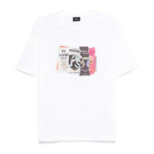 폴스미스 그래픽 프린트 화이트 크루넥 반팔 티셔츠 M2R220X PP