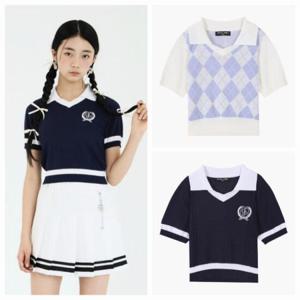 더데이걸 sh06 걸리쉬 카라 반팔 스웨터 TGKA24402